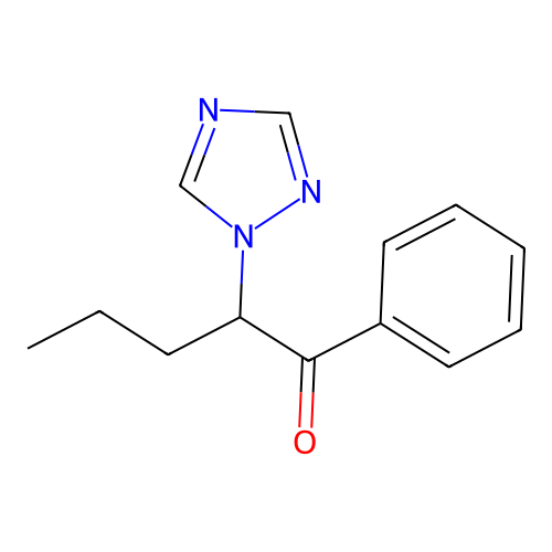 1-phenyl-2-(1H-1,2,4-triazol-1-yl)pentan-1-one structure