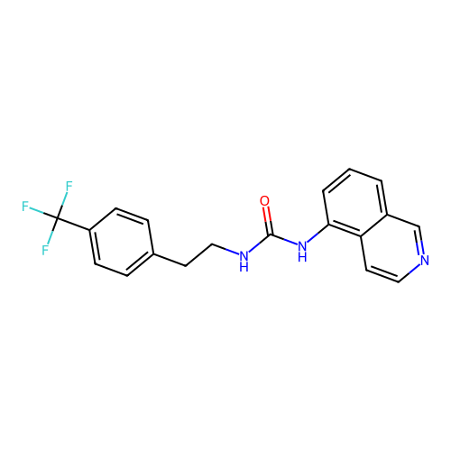 Urea, N-5-isoquinolinyl-N'-[2-[4-(trifluoromethyl)phenyl]ethyl]- structure