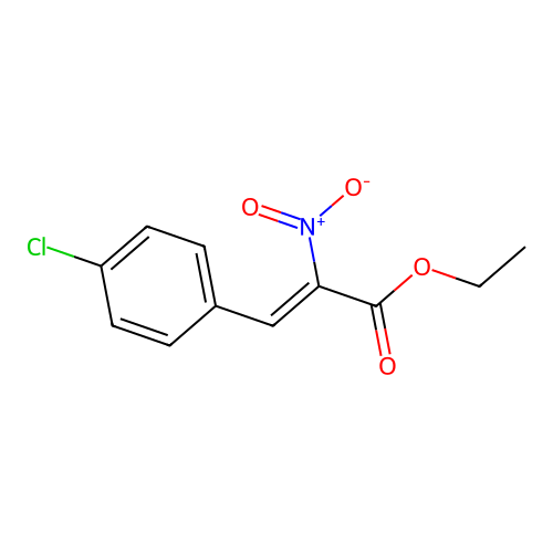 ethyl (Z)-3-(4-chlorophenyl)-2-nitroprop-2-enoate structure