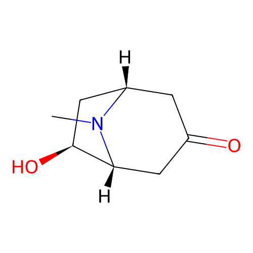(1R,5R,6S)-rel-6-Hydroxy-8-methyl-8-azabicyclo[3.2.1]octan-3-one structure