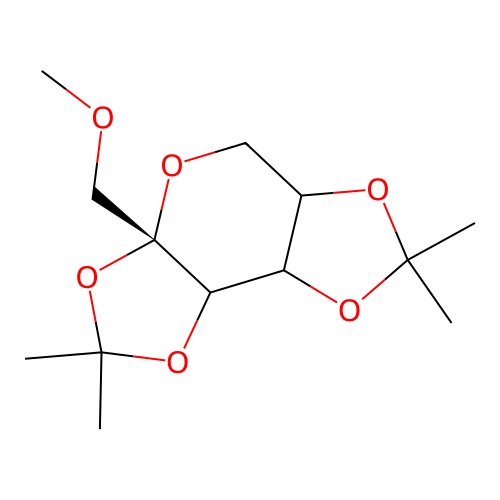 2,3-4,5-Di-O-isopropylidene-1-O-methyl-beta-fructopyranose structure