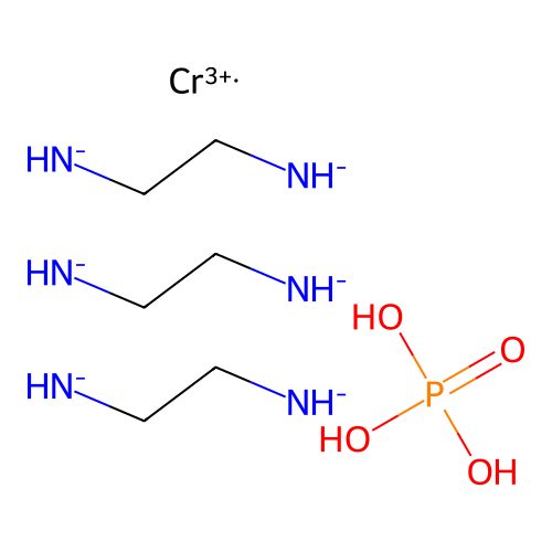 Tris(2-azanidylethylazanide);chromium(3+);phosphoric acid structure