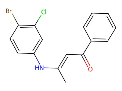 3-[(4-Bromo-3-chlorophenyl)amino]-1-phenyl-2-buten-1-one structure