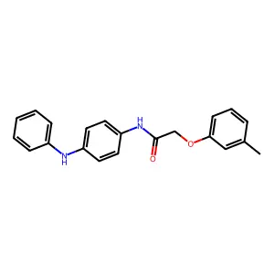 N-(4-anilinophenyl)-2-(3-methylphenoxy)acetamide structure