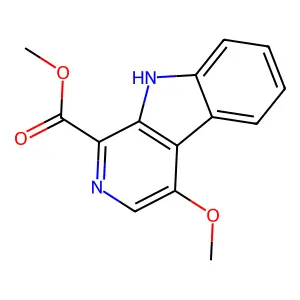 methyl 4-methoxy-9H-pyrido[3,4-b]indole-1-carboxylate structure