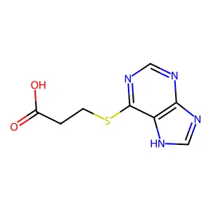 6-(2-Carboxyethylthio)purine structure