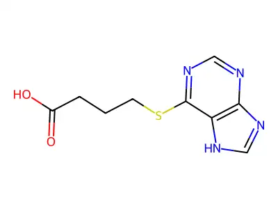 4-(9H-Purin-6-ylthio)butanoic acid structure