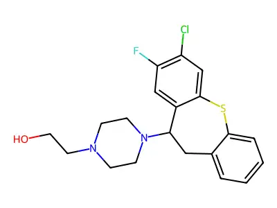 4-(7-Chloro-8-fluoro-10,11-dihydrodibenzo[b,f]thiepin-10-yl)-1-piperazineethanol structure