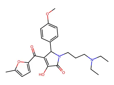 1-[3-(diethylamino)propyl]-3-hydroxy-5-(4-methoxyphenyl)-4-(5-methylfuran-2-carbonyl)-2,5-dihydro-1H-pyrrol-2-one structure