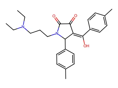 1-[3-(diethylamino)propyl]-3-hydroxy-4-(4-methylbenzoyl)-5-(4-methylphenyl)-2,5-dihydro-1H-pyrrol-2-one structure