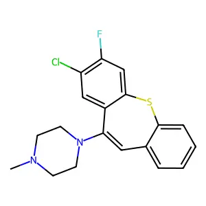 1-(8-Chloro-7-fluorodibenzo[b,f]thiepin-10-yl)-4-methylpiperazine structure