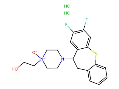 4-(7,8-Difluoro-10,11-dihydrodibenzo(b,f)thiepin-10-yl)-1-piperazineethanol 1-oxide 2HCl structure