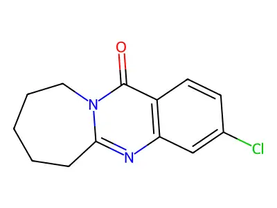 3-Chloro-7,8,9,10-tetrahydro-6H-azepino[2,1-b]quinazolin-12-one structure