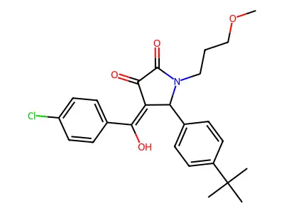 5-(4-tert-butylphenyl)-4-(4-chlorobenzoyl)-3-hydroxy-1-(3-methoxypropyl)-2,5-dihydro-1H-pyrrol-2-one structure