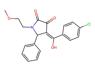 4-(4-chlorobenzoyl)-3-hydroxy-1-(2-methoxyethyl)-5-phenyl-2,5-dihydro-1H-pyrrol-2-one structure