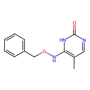 5-methyl-6-(phenylmethoxyamino)-1H-pyrimidin-2-one structure
