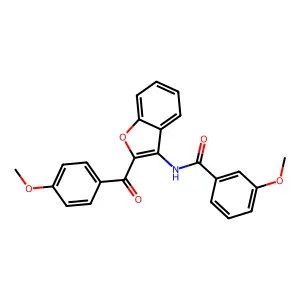 3-methoxy-N-[2-(4-methoxybenzoyl)-1-benzofuran-3-yl]benzamide structure