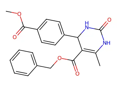 benzyl 4-[4-(methoxycarbonyl)phenyl]-6-methyl-2-oxo-1,2,3,4-tetrahydropyrimidine-5-carboxylate structure