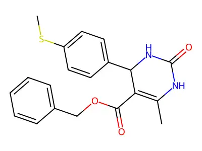 benzyl 6-methyl-4-[4-(methylsulfanyl)phenyl]-2-oxo-1,2,3,4-tetrahydropyrimidine-5-carboxylate structure