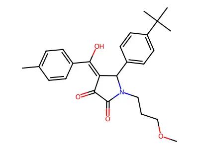 5-(4-tert-butylphenyl)-3-hydroxy-1-(3-methoxypropyl)-4-(4-methylbenzoyl)-2,5-dihydro-1H-pyrrol-2-one structure