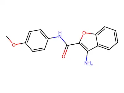 3-amino-N-(4-methoxyphenyl)-1-benzofuran-2-carboxamide structure