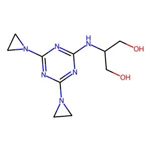 1,3-Propanediol, 2-((4,6-bis(1-aziridinyl)-s-triazin-2-yl)amino)- structure
