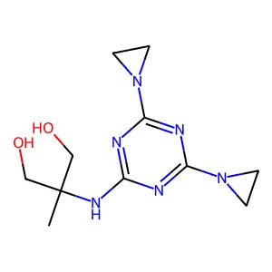 1,3-Propanediol, 2-((4,6-bis(1-aziridinyl)-s-triazin-2-yl)amino)-2-methyl- structure