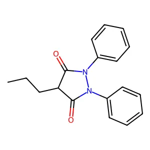 3,5-Pyrazolidinedione, 1,2-diphenyl-4-propyl- structure