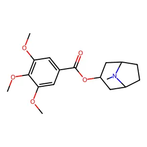3alpha-(3',4',5'-Trimethoxybenzoyloxy)tropane structure