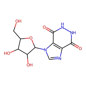 1-Pentofuranosyl-5,6-dihydro-1H-imidazo[4,5-d]pyridazine-4,7-dione structure