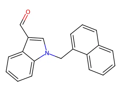 1-(naphthalen-1-ylmethyl)-1H-indole-3-carbaldehyde structure