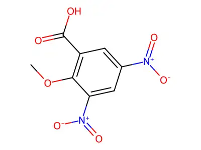 3,5-Dinitro-2-methoxybenzoic acid structure