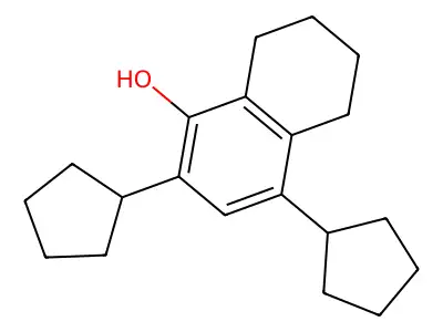 2,4-Dicyclopentyl-5,6,7,8-tetrahydro-1-naphthol structure