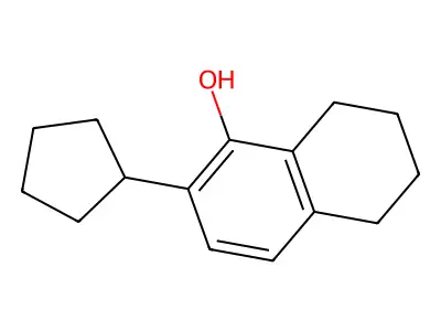 2-Cyclopentyl-5,6,7,8-tetrahydro-1-naphthol structure