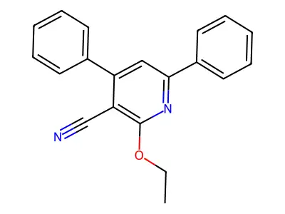 3-Cyano-2-ethoxy-4,6-diphenylpyridine structure