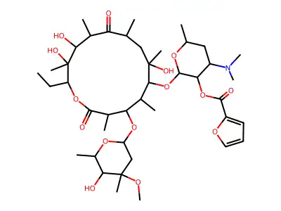 Erythromycin, 2'-(2-furancarboxylate) structure