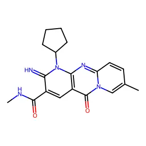 1-cyclopentyl-2-imino-N,8-dimethyl-5-oxo-1,5-dihydro-2H-dipyrido[1,2-a:2',3'-d]pyrimidine-3-carboxamide structure
