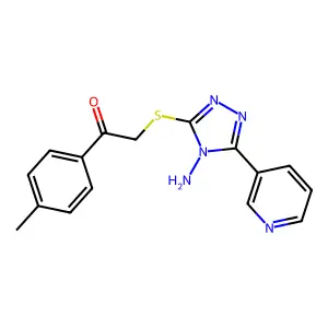 2-[(4-amino-5-pyridin-3-yl-1,2,4-triazol-3-yl)sulfanyl]-1-(4-methylphenyl)ethanone structure