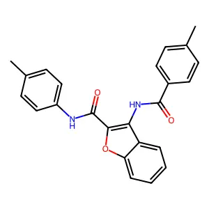 3-[(4-methylbenzoyl)amino]-N-(4-methylphenyl)-1-benzofuran-2-carboxamide structure