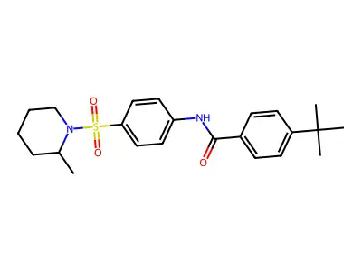 4-tert-butyl-N-[4-(2-methylpiperidin-1-yl)sulfonylphenyl]benzamide structure