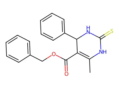 Benzyl 6-methyl-4-phenyl-2-thioxo-1,2,3,4-tetrahydropyrimidine-5-carboxylate structure