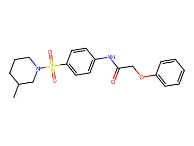 N-[4-(3-methylpiperidin-1-yl)sulfonylphenyl]-2-phenoxyacetamide structure