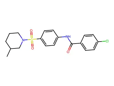 4-chloro-N-[4-(3-methylpiperidin-1-yl)sulfonylphenyl]benzamide structure