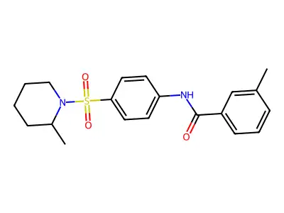3-methyl-N-[4-(2-methylpiperidin-1-yl)sulfonylphenyl]benzamide structure