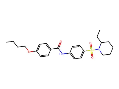 4-butoxy-N-[4-(2-ethylpiperidin-1-yl)sulfonylphenyl]benzamide structure