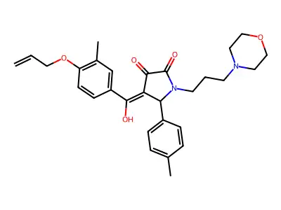 3-hydroxy-4-[3-methyl-4-(prop-2-en-1-yloxy)benzoyl]-5-(4-methylphenyl)-1-[3-(morpholin-4-yl)propyl]-2,5-dihydro-1H-pyrrol-2-one structure