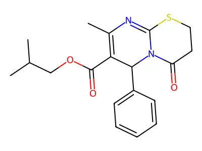 2-methylpropyl 8-methyl-4-oxo-6-phenyl-2H,3H,4H,6H-pyrimido[2,1-b][1,3]thiazine-7-carboxylate structure