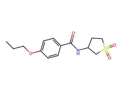 N-(1,1-dioxothiolan-3-yl)-4-propoxybenzamide structure