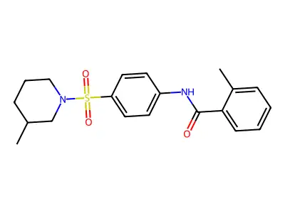 2-methyl-N-{4-[(3-methylpiperidin-1-yl)sulfonyl]phenyl}benzamide structure