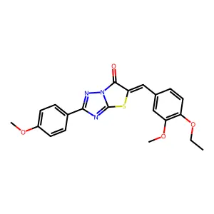 (Z)-5-(4-ethoxy-3-methoxybenzylidene)-2-(4-methoxyphenyl)thiazolo[3,2-b][1,2,4]triazol-6(5H)-one structure